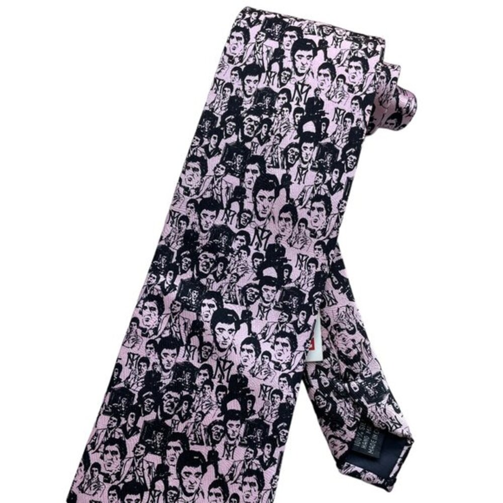 New Mens Scarface Al Pacino Montana Collage Gangster Miami Necktie Neck Tie